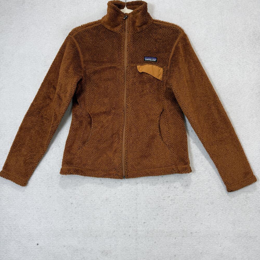 Patagonia Los Gatos Fleece Jacket Womens Small Brown Full Zip Soft Sherpa